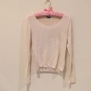 Long Sleeve Cream Shirt from Aeropostale